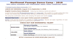Desktop Screenshot of nwpassagedancecamp.org