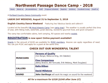 Tablet Screenshot of nwpassagedancecamp.org